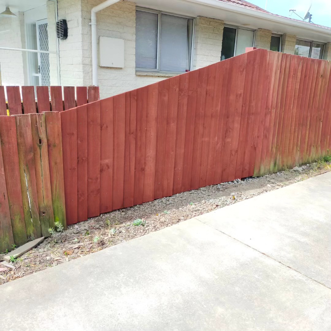 Street-front paling fence: after, Christchurch
